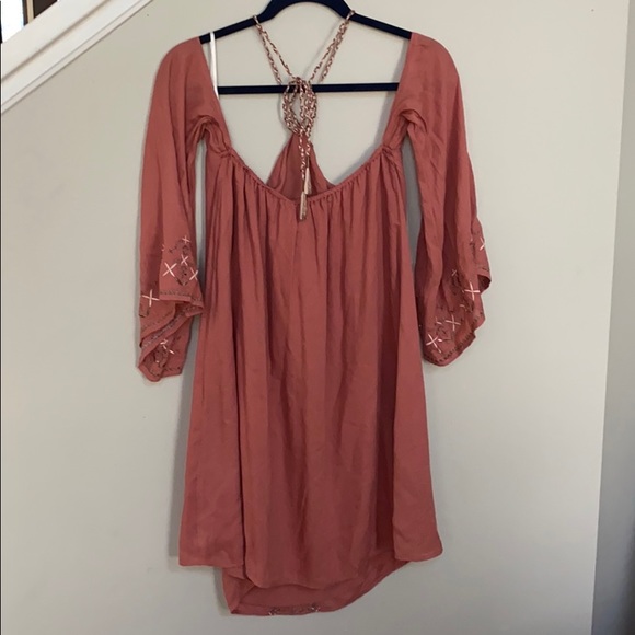 Jetset Diaries Desert Rose Mini Dress in Salmon. - Picture 2 of 11